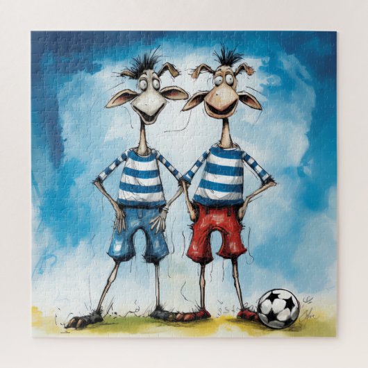 Funny animal soccplayer puzzle (Vertikal)