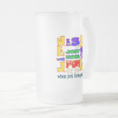 Funny Animal Sprichwort Goat Spaß Mattglas Bierglas (VorderseiteRechts)