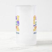 Funny Animal Sprichwort Goat Spaß Mattglas Bierglas (Mittel)