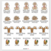 Funny animal stickers  aufkleber (Blatt)