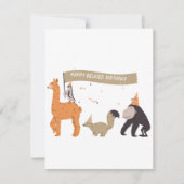 Funny Animals Belated Birthday Card (Vorderseite)