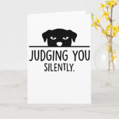 funny animals dog cafe Judging You Silently Karte (Gelbe Blume)