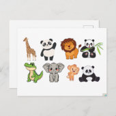 FUNNY ANIMALS POSTCARD POSTKARTE (Vorne/Hinten)
