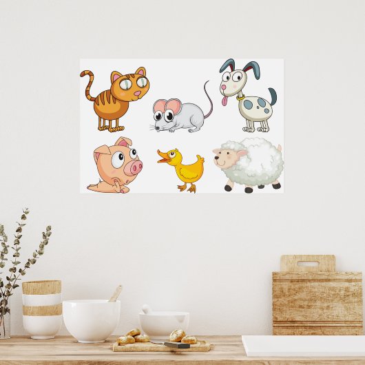 Funny Animals Poster (Küche)