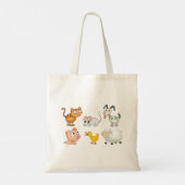 Funny Animals Tote Bag Tragetasche (Rückseite)