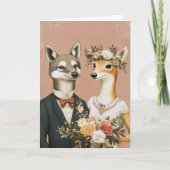 Funny Animals Wedding Einladung (Vorderseite)