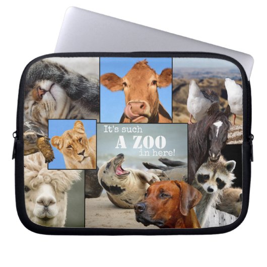 Funny Animals Zoo Laptop Sleeve (Vorderseite)