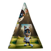 Funny Animated Cat Golf Player, Partyhütchen (Rechts)