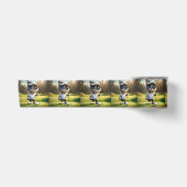 Funny Animated Cat Golf Player, Satinband (Vorderseite)