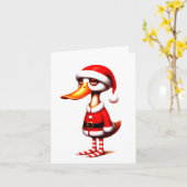 Funny Animated Duck Christmas Card Karte (Gelbe Blume)