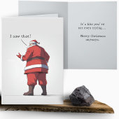 Funny Anime Angry Santa Naughty List Weihnachten Karte