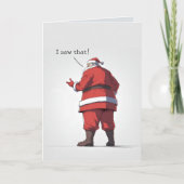 Funny Anime Angry Santa Naughty List Weihnachten Karte (Vorderseite)