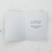 Funny Anime Angry Santa Naughty List Weihnachten Karte (Innenseite)