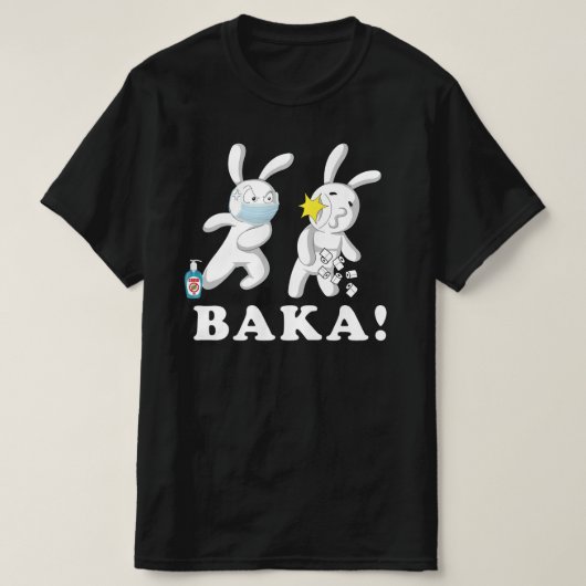 Funny Anime Baka Rabbit Slap Japanisch T-Shirt (Design vorne)