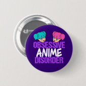 Funny Anime besessen Button (Vorne & Hinten)