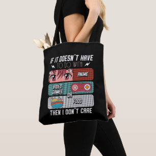 Funny Anime Fans Food and Video Games Lover Gesche Tasche