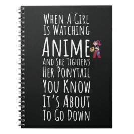 Funny Anime Gifts Girls Quote Women Lover Otaku Notizblock