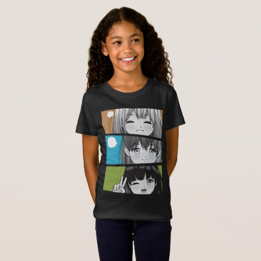 Funny Anime Girl Japanisch Ästhetik Kawaii Otaku T-Shirt (Vorne ganz)