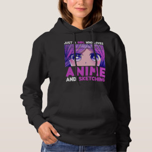 Funny Anime Girl Just A Girl Lieben Anime und S Hoodie