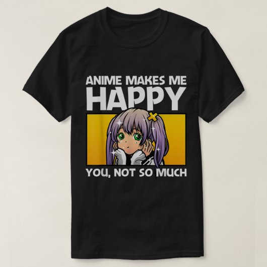 Funny Anime Girl Otaku Design T-Shirt (Design vorne)