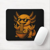 Funny Anime Kawaii Axolotl Eating Ramen Graphic Te Mousepad (Mit Mouse)