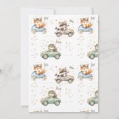 Funny Animes Race Cars 2. Geburtstag Einladung (Rückseite)