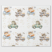 Funny Animes Race Cars 2. Geburtstag Geschenkpapier (Flach)