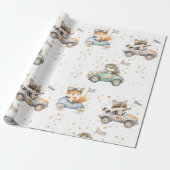 Funny Animes Race Cars 2. Geburtstag Geschenkpapier (Ungerollt)
