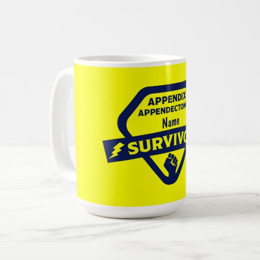 Funny Anlage Removal Operation Appendectomie Kaffeetasse (Vorderseite Links)
