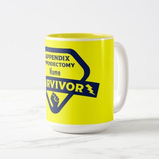 Funny Anlage Removal Operation Appendectomie Zweifarbige Tasse (VorderseiteRechts)