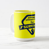 Funny Anlage Removal Operation Appendectomie Zweifarbige Tasse (Vorderseite Links)