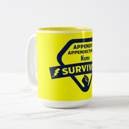 Funny Anlage Removal Operation Appendectomie Zweifarbige Tasse (Vorderseite Links)