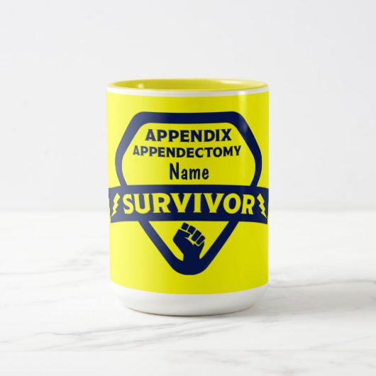 Funny Anlage Removal Operation Appendectomie Zweifarbige Tasse (Mittel)