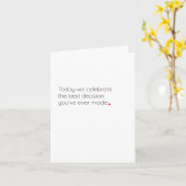 Funny Anniversary Card 'Best Decision' Valentines Karte (Gelbe Blume)