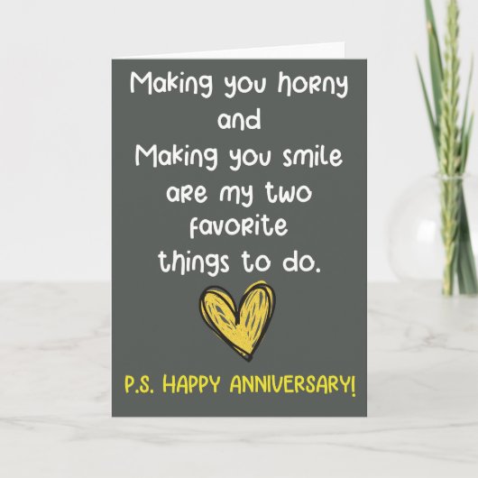 Funny Anniversary Card für Partner Karte (Vorderseite)