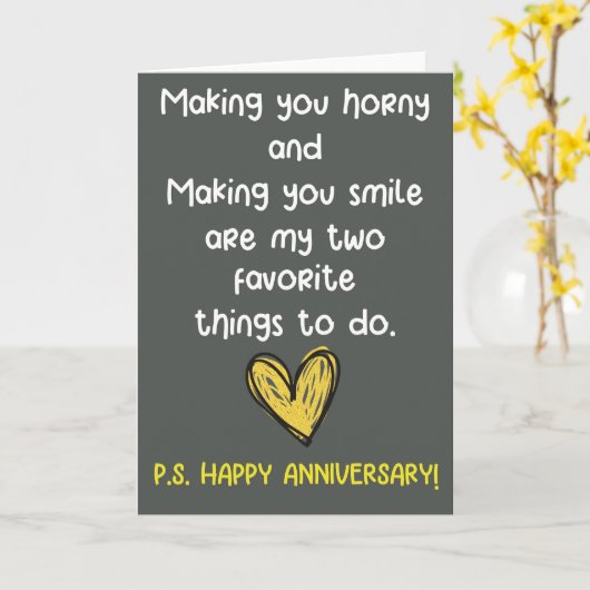 Funny Anniversary Card für Partner Karte (Gelbe Blume)