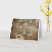 Funny Anniversary Card Vintage Photo Smoking Karte (Gelbe Blume)