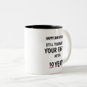 Funny Anniversary Geschenk Furz Joke Custom Jahr Zweifarbige Tasse (VorderseiteRechts)