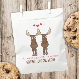 Funny Anniversary Party Whimsical Niedlich Moose Geschenktütchen