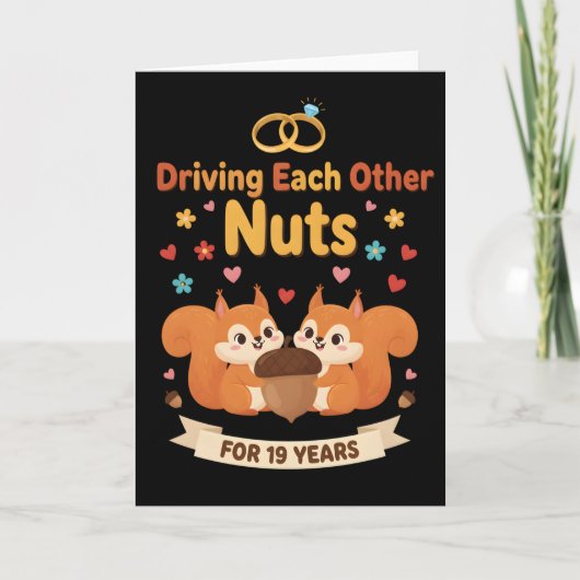 Funny Anniversary Shirt Driving Each Other Nuts Karte (Vorderseite)