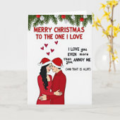 Funny Annoy Me Christmas Couple Card Karte (Gelbe Blume)