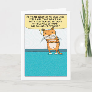 Funny Annoyed and Grumpy Cat birthday card Karte