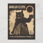 Funny annular Solar Eclipse Big Cat 2. Oktober 202 Postkarte (Vorderseite)