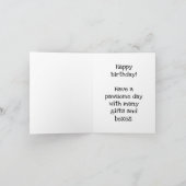 Funny (anpassbar) Geburtstagsnachricht der Katze Karte (Innenseite)