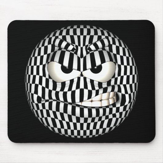 Funny Anried Emoticon Mousepad (Vorne)