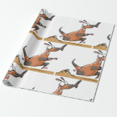 Funny Anteater Cartoon Quirky Running Animal Geschenkpapier (Ungerollt)