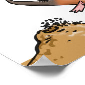 Funny Anteater Cartoon Quirky Running Animal Poster (Ecke)