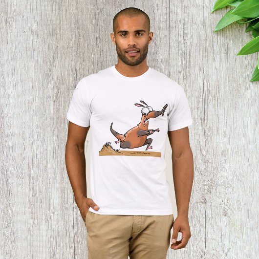 Funny Anteater Cartoon Quirky Running Animal T-Shirt
