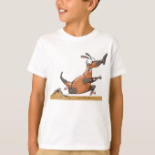Funny Anteater Cartoon Quirky Running Animal T-Shirt (Vorderseite)