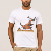 Funny Anteater Cartoon Quirky Running Animal T-Shirt (Vorderseite)